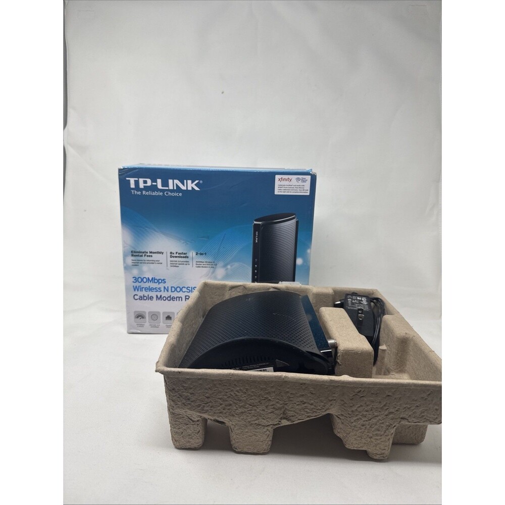 TP-Link TC-7610 300Mbps Wireless N DOCSIS 3.0 High Speed Cable Modem Gigabit NEW